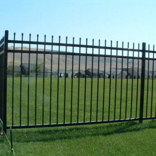 Gallery Wrought Iron Fence Canada   5 FT And 6 FT High Commercial Grade Security Wrought Iron Fence Designs2 500x500 